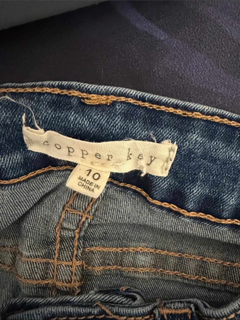 Copper Key Medium Blue Distressed Skinny Jeans